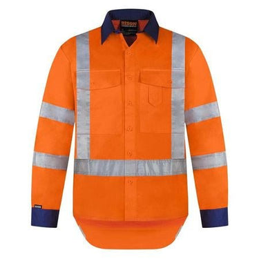 Bison Shirt TTMC Lightweight Cotton Orange - Kiwi Workgear